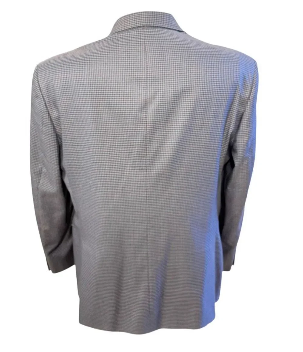 Hart Schaffner Marx Two-Button Blazer/Sport Coat Blue Micro-Houndstooth 42S